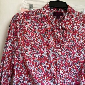 J.Crew Liberty print shirt. Lightweight yet crisp 100%cotton.